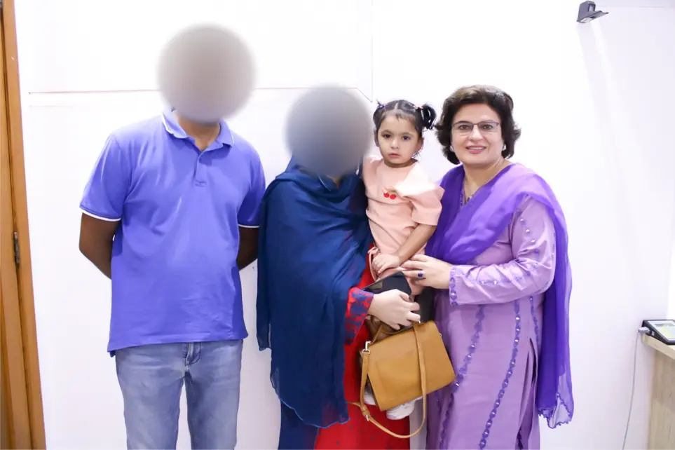After 4 years of infertility, Mr. Ali Hussain & Mrs. Tanzeela conceived through ICSI at ACIMC Lahore under Prof. Dr. Nazli Hameed’s care.